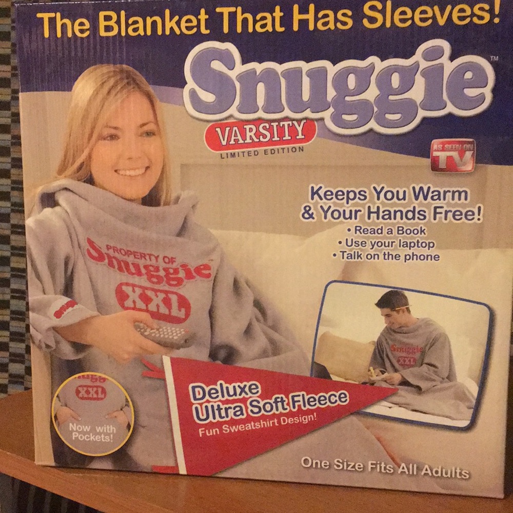 “Snuggie” The Blanket that has Sleeves.